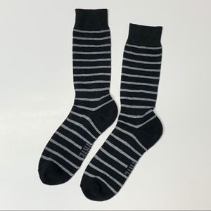 Frye Accessories - Frye Crew Socks Black with Gray Stripes Frye Accessories - Frye Crew Socks Black with Gray Stripes